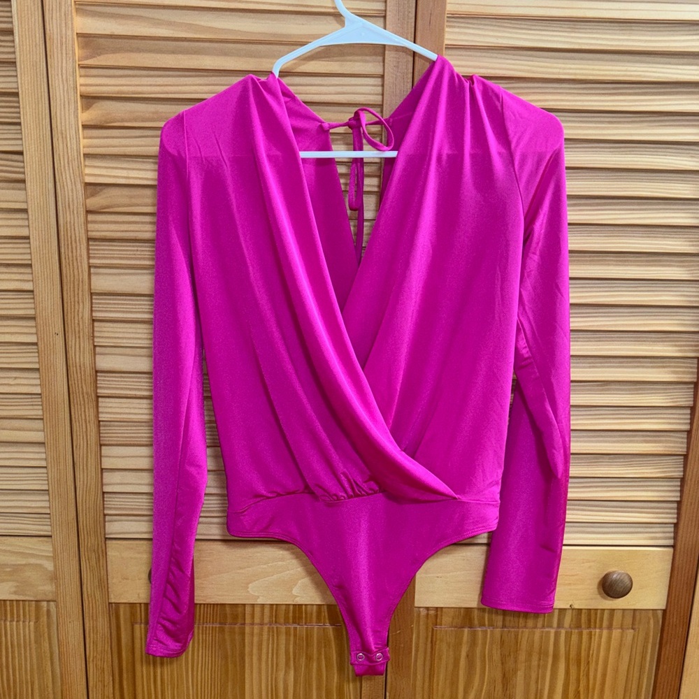 Vibrant Pink Long Sleeve Bodysuit